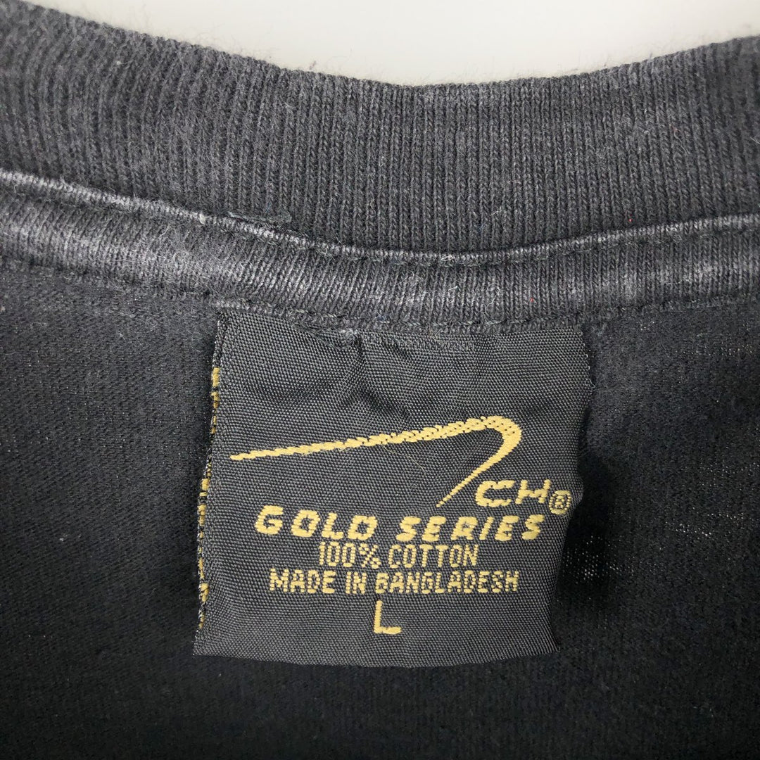 GOLD SERIES THE BEATLES Band T-shirt (Men's size L equivalent) cotton black type Vintage Second Hand