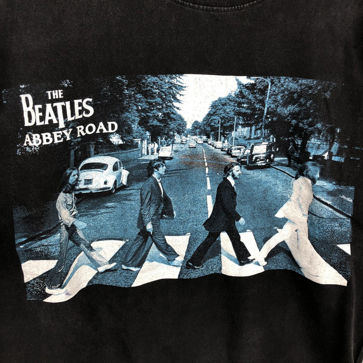 GOLD SERIES THE BEATLES Band T-shirt (Men's size L equivalent) cotton black type Vintage Second Hand