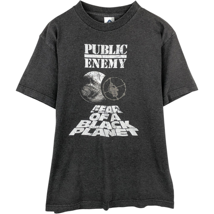 Alstyle Apparel & Activewear PUBLIC ENEMY Wrap T-Shirt (Men's Size M) cotton gray type Vintage Second Hand
