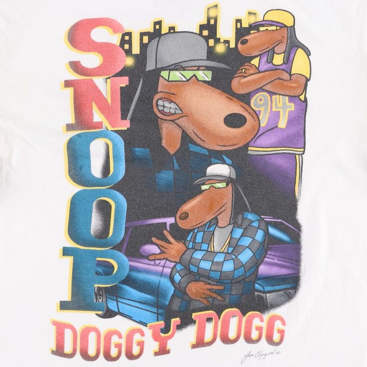 JOE COOL SNOOP DOGGY DOGG Rap T-Shirt (Men's Size M) cotton white type Vintage Second Hand