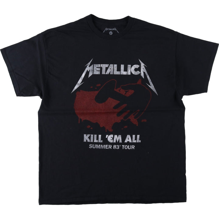 METALLICA Metallica Band T-shirt Band T Men's XL size cotton black type Vintage Second Hand