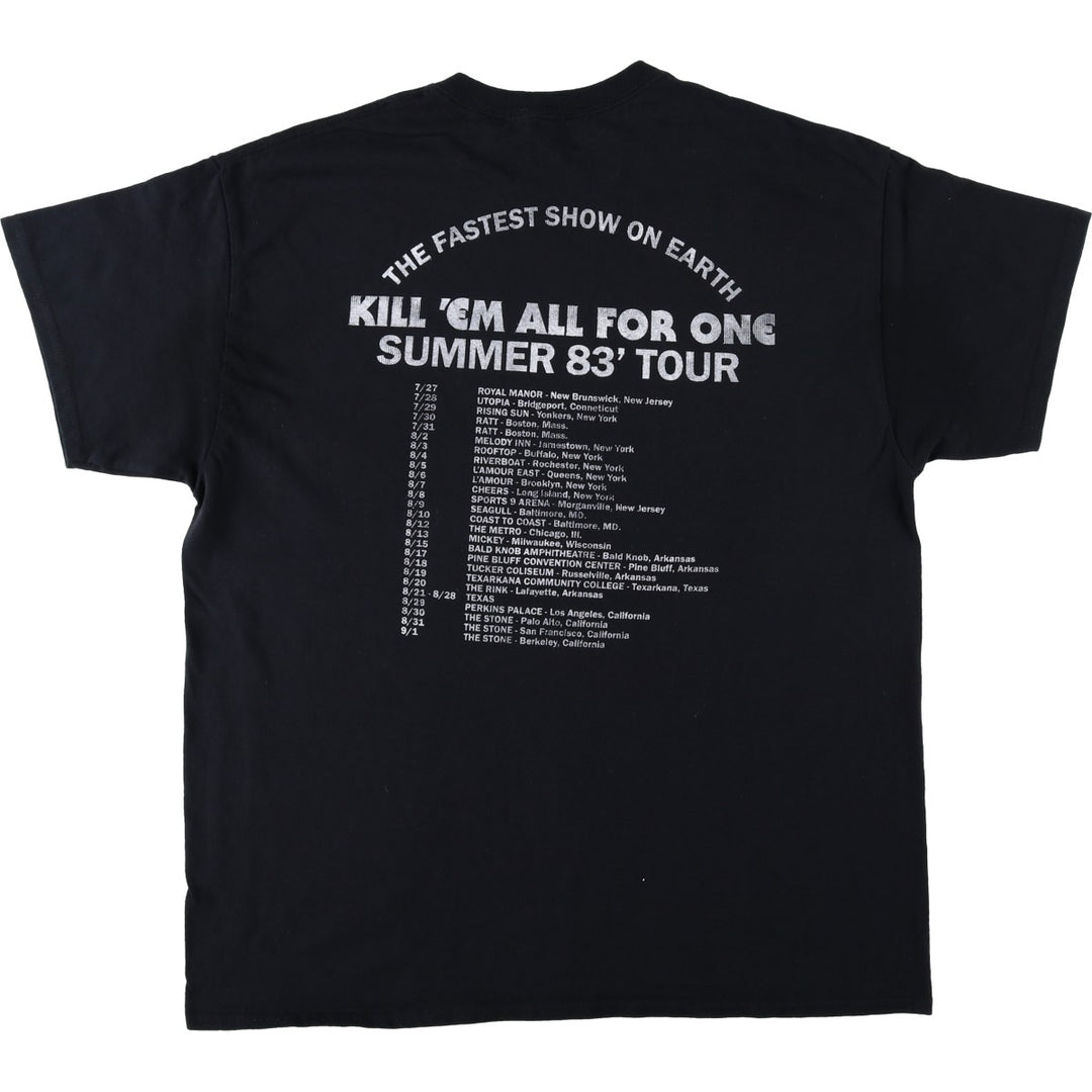 METALLICA Metallica Band T-shirt Band T Men's XL size cotton black type Vintage Second Hand