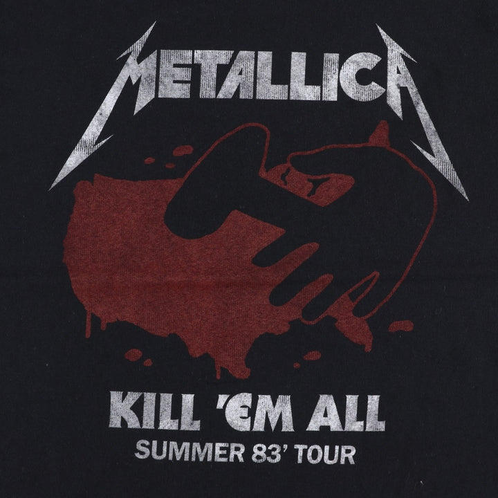 METALLICA Metallica Band T-shirt Band T Men's XL size cotton black type Vintage Second Hand