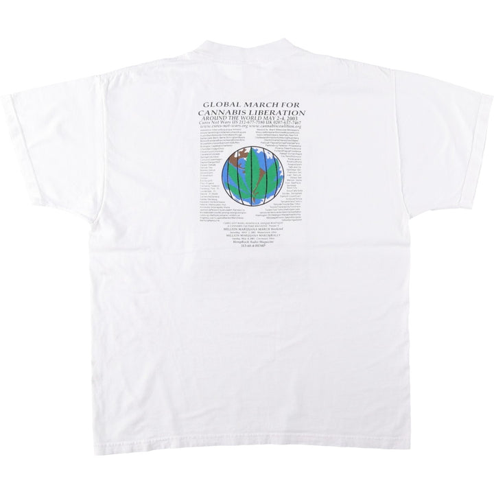 Fruit of the Loom BEST BOB MARLEY Band T-shirt (Men's XL equivalent) cotton white type Vintage Second Hand
