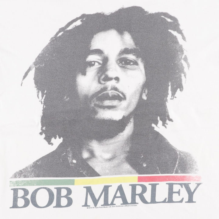 ZION BOB MARLEY Bob Marley Band T-Shirt, Made in USA, Men's XL cotton white type Vintage Second Hand