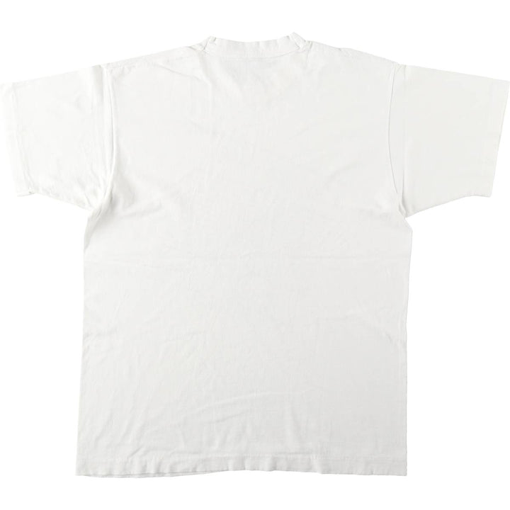 90'S Fruit of the Loom Heavy Cotton Advertising T-Shirt, Made in USA, Men's Size L (approx.), Vintage cotton white type Vintage Second Hand