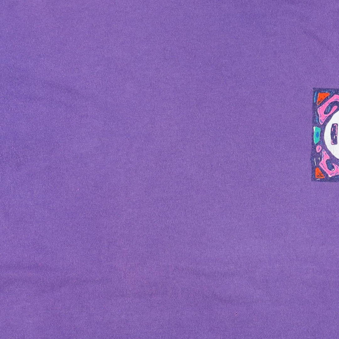90'S IZOD Print T-Shirt, Made in USA, Men's Size M (Equivalent), Vintage cotton purple type Vintage Second Hand