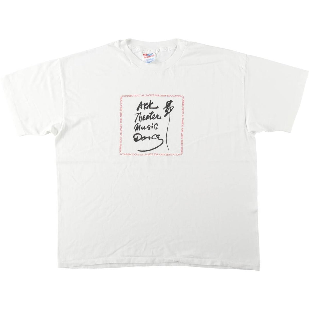 90'S Hanes HEAVYWEIGHT 50 cotton white type Vintage Second Hand