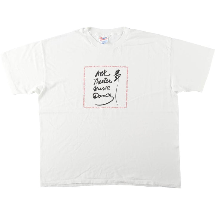 90'S Hanes HEAVYWEIGHT 50 cotton white type Vintage Second Hand