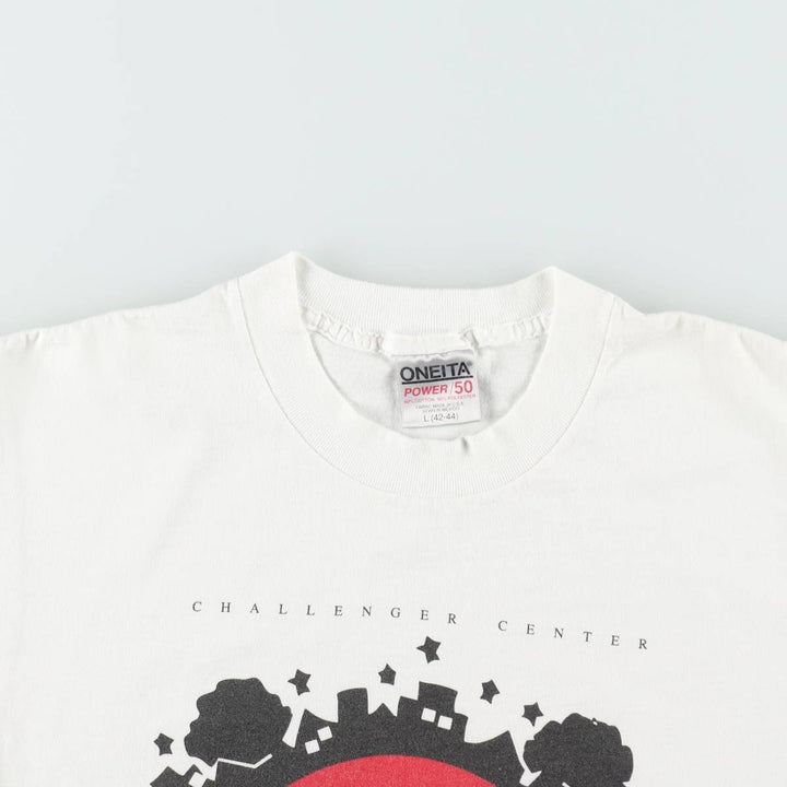 90's ONEITA POWER cotton white type Vintage Second Hand