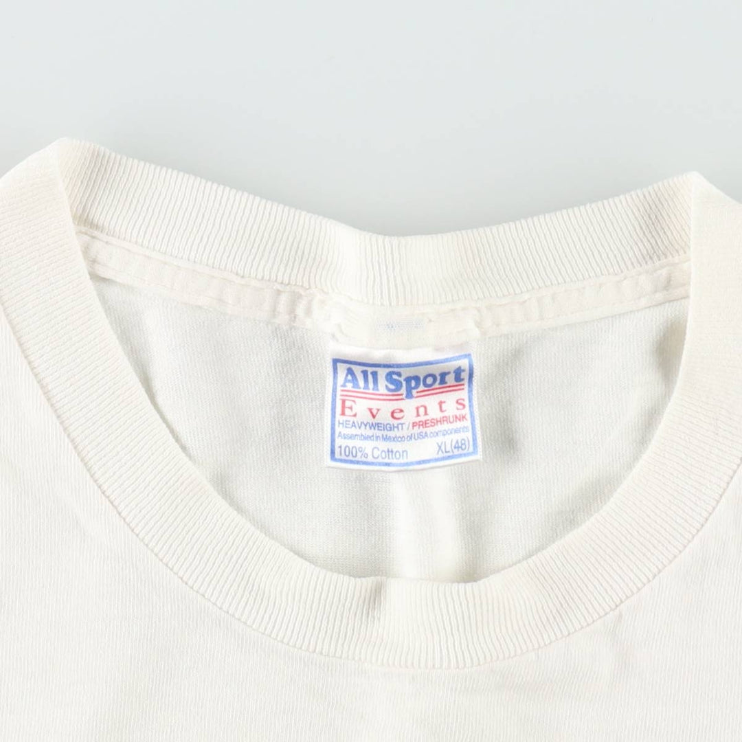 90'S All Sport SOUND ADDICT Print T-Shirt, Men's XL equivalent, Vintage cotton white type Vintage Second Hand