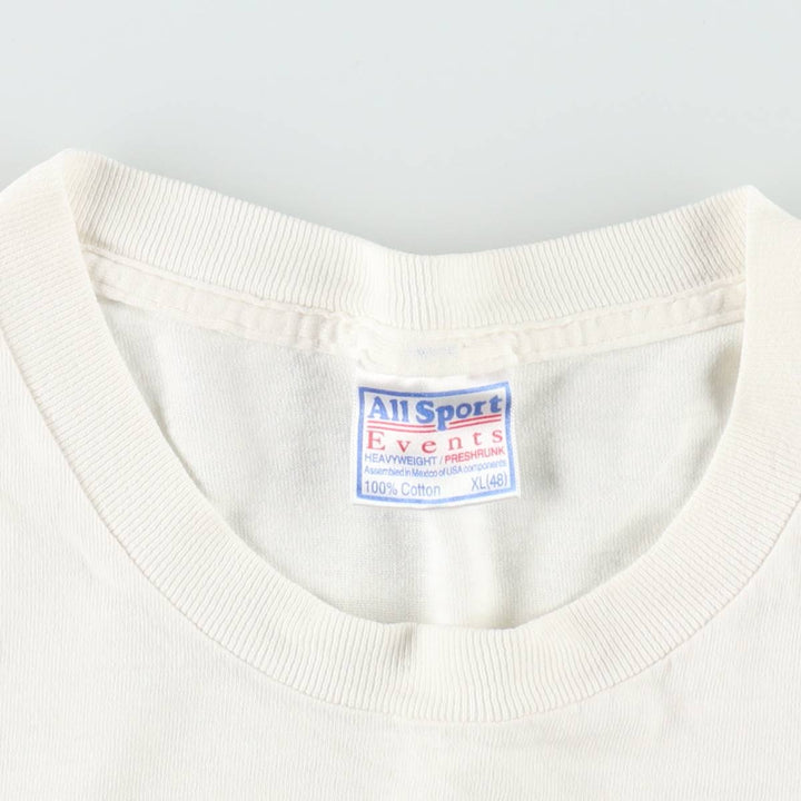 90'S All Sport SOUND ADDICT Print T-Shirt, Men's XL equivalent, Vintage cotton white type Vintage Second Hand