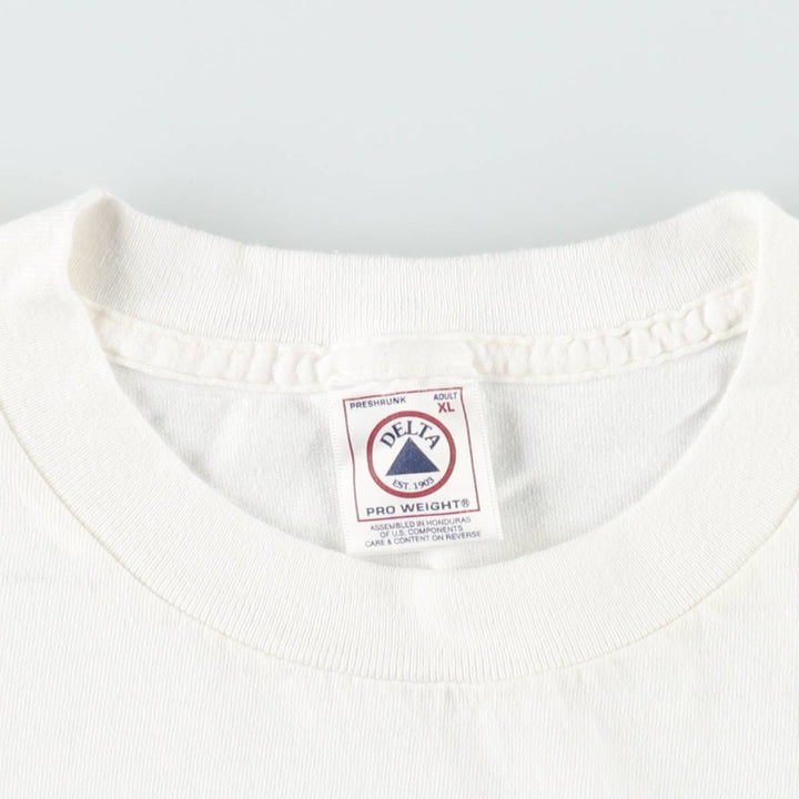 2000'S Delta PRO WEIGHT Message Print T-Shirt, Men's Size XL cotton white type Vintage Second Hand