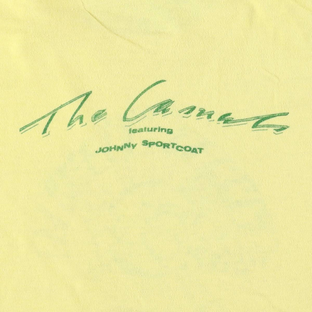 80'S Hanes Triangle Tag Printed T-Shirt, Made in USA, Men's Size L (Equivalent), Vintage cotton yellow type Vintage Second Hand