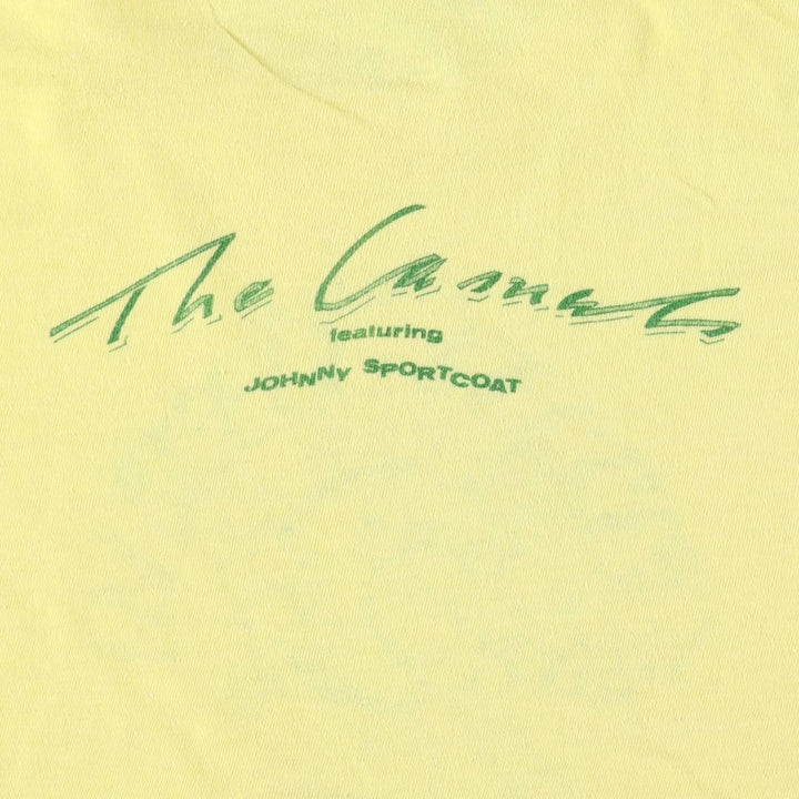 80'S Hanes Triangle Tag Printed T-Shirt, Made in USA, Men's Size L (Equivalent), Vintage cotton yellow type Vintage Second Hand
