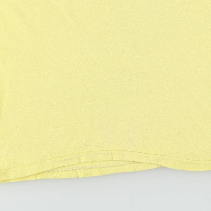 80'S Hanes Triangle Tag Printed T-Shirt, Made in USA, Men's Size L (Equivalent), Vintage cotton yellow type Vintage Second Hand