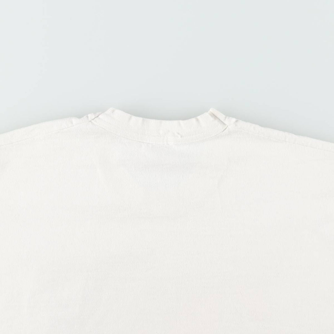 90'S Fruit of the Loom Heavy Cotton Advertising T-Shirt, Made in USA, Men's Size L (approx.), Vintage cotton white type Vintage Second Hand