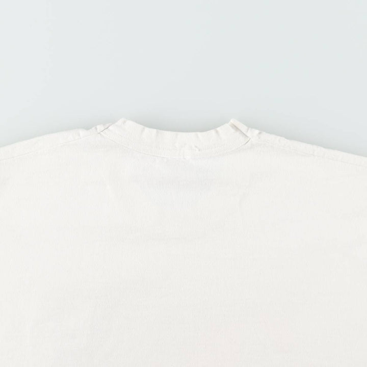 90'S Fruit of the Loom Heavy Cotton Advertising T-Shirt, Made in USA, Men's Size L (approx.), Vintage cotton white type Vintage Second Hand