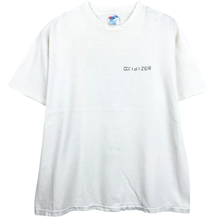 90'S Hanes BEEFY-T Printed T-shirt Made in USA Men's XL Vintage cotton white type Vintage Second Hand
