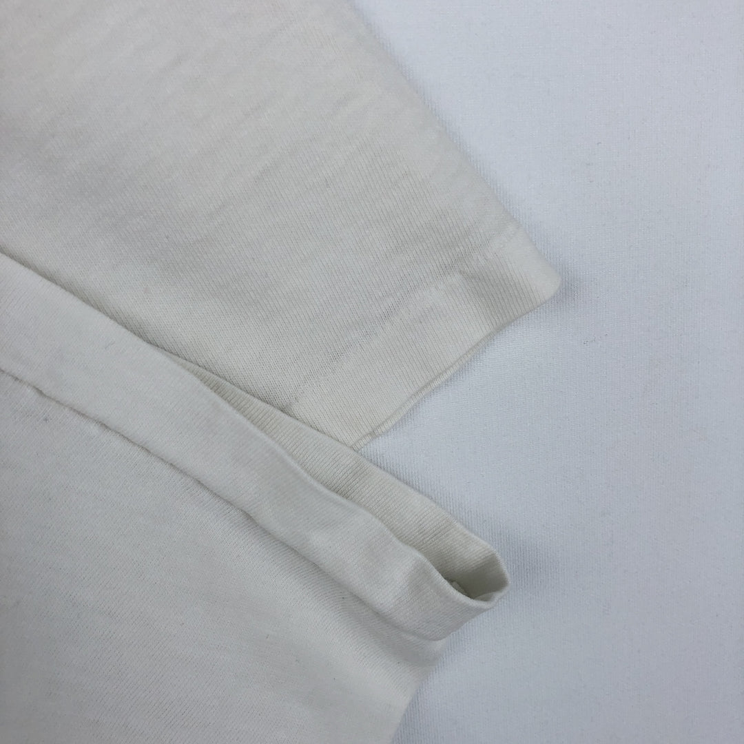 90'S Hanes BEEFY-T Printed T-shirt Made in USA Men's XL Vintage cotton white type Vintage Second Hand