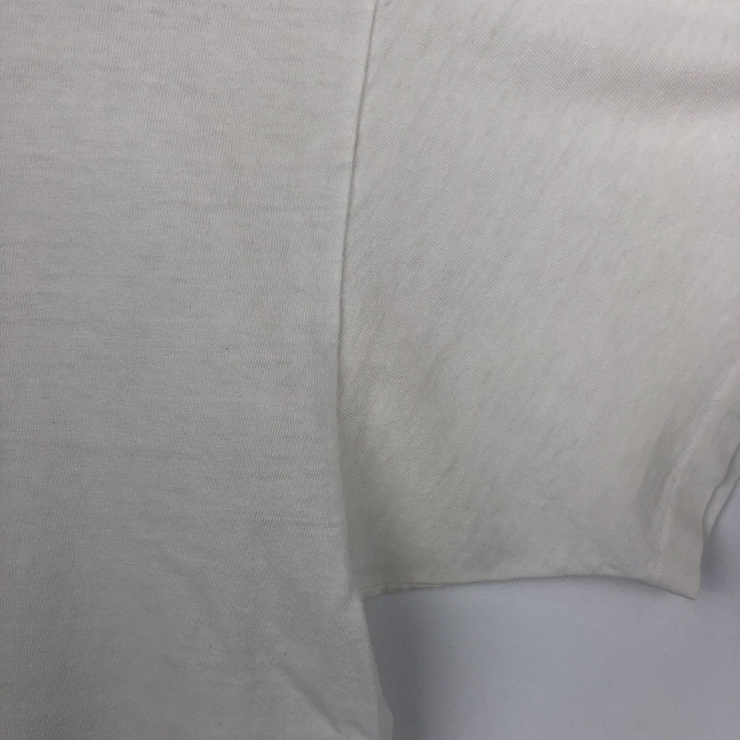 90'S Hanes BEEFY-T Printed T-shirt Made in USA Men's XL Vintage cotton white type Vintage Second Hand