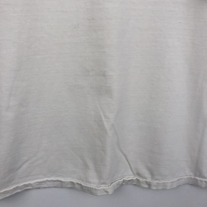 90'S Hanes BEEFY-T Printed T-shirt Made in USA Men's XL Vintage cotton white type Vintage Second Hand