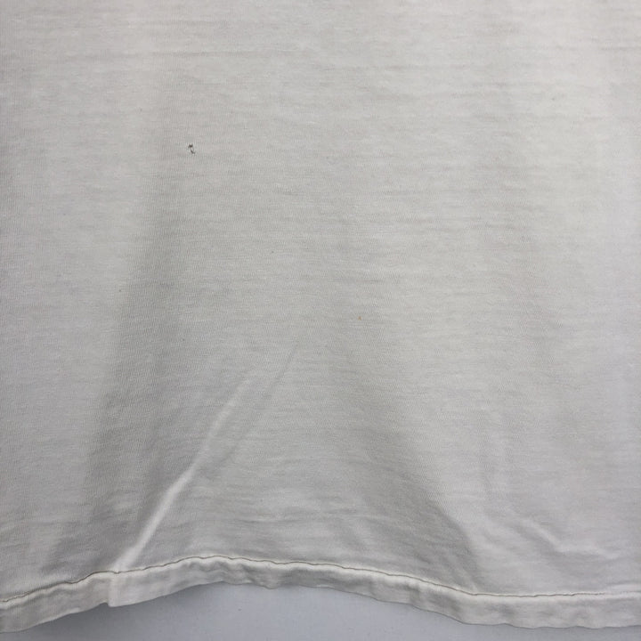 90'S Hanes BEEFY-T Printed T-shirt Made in USA Men's XL Vintage cotton white type Vintage Second Hand