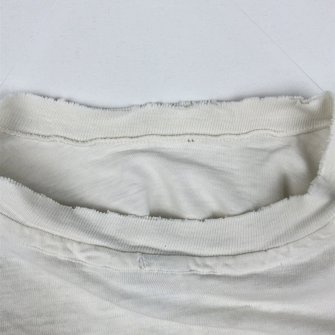 90'S Hanes BEEFY-T Printed T-shirt Made in USA Men's XL Vintage cotton white type Vintage Second Hand