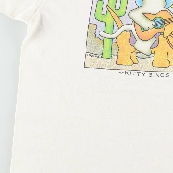90'S LAKE STREET SHIRTS Art T-shirt, Made in USA, Men's XL equivalent, Vintage cotton white type Vintage Second Hand