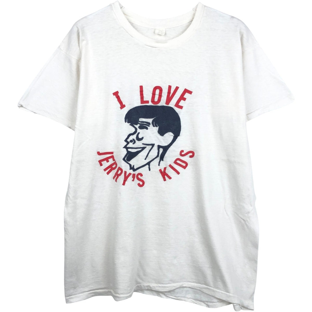 ~90'S Jerry Lewis Print T-Shirt, Men's Size M (Equivalent), Vintage unclear white type Vintage Second Hand