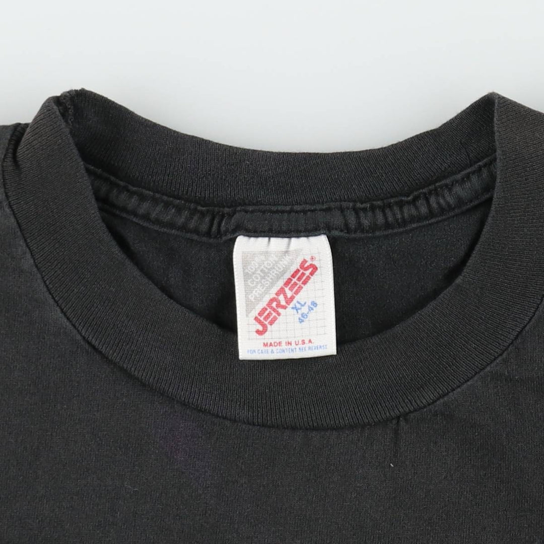 90'S Jerzees Art T-Shirt, Made in USA, Men's XL equivalent, Vintage cotton Charcoal Vintage Second Hand