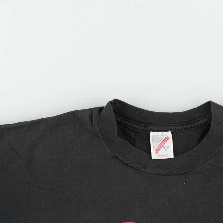 90'S Jerzees Art T-Shirt, Made in USA, Men's XL equivalent, Vintage cotton Charcoal Vintage Second Hand