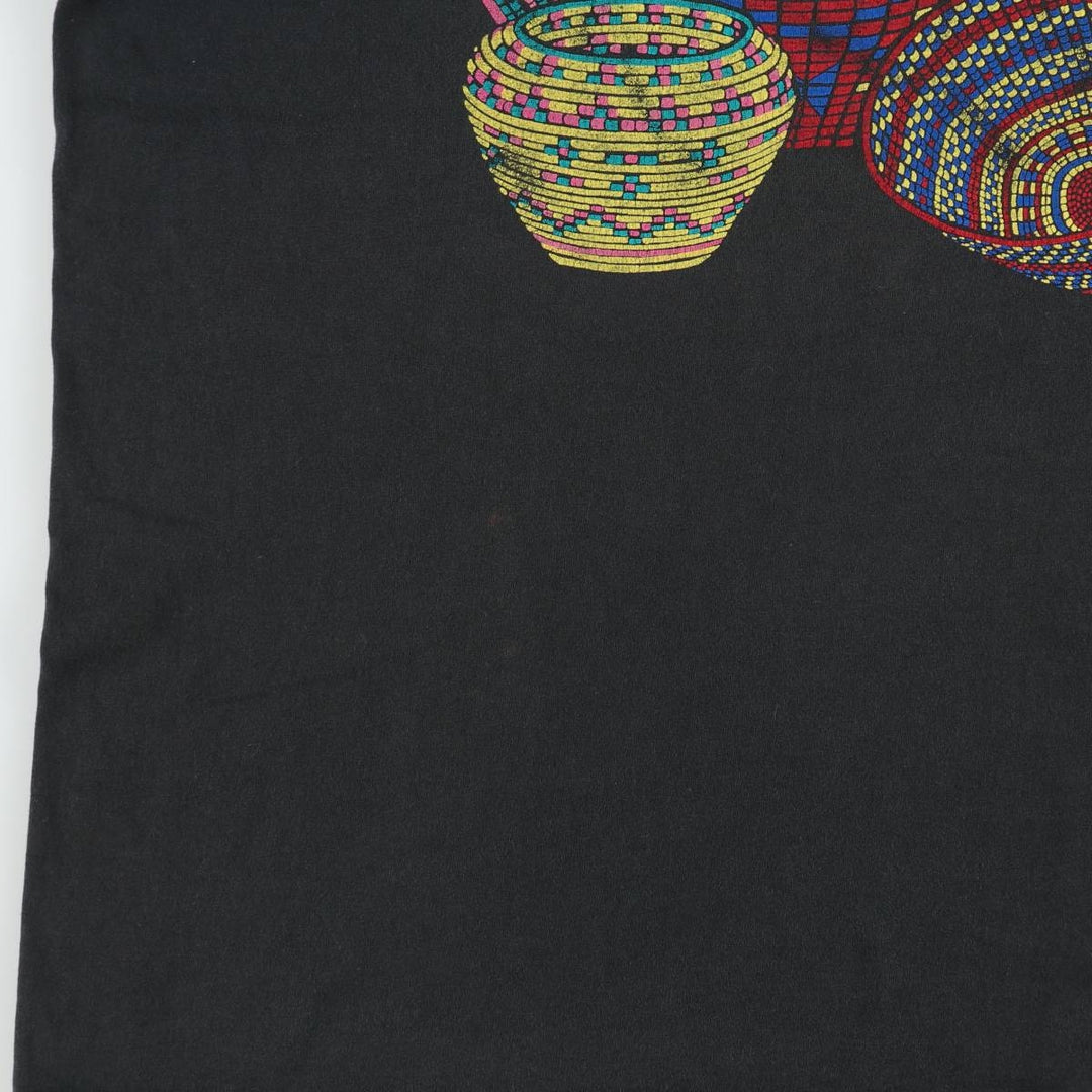 90'S Jerzees Art T-Shirt, Made in USA, Men's XL equivalent, Vintage cotton Charcoal Vintage Second Hand