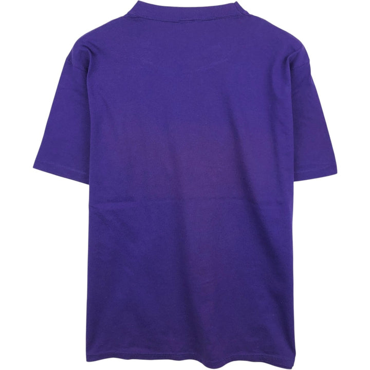 90'S Jerzees Printed T-shirt Made in USA Men's L Size Vintage cotton purple type Vintage Second Hand