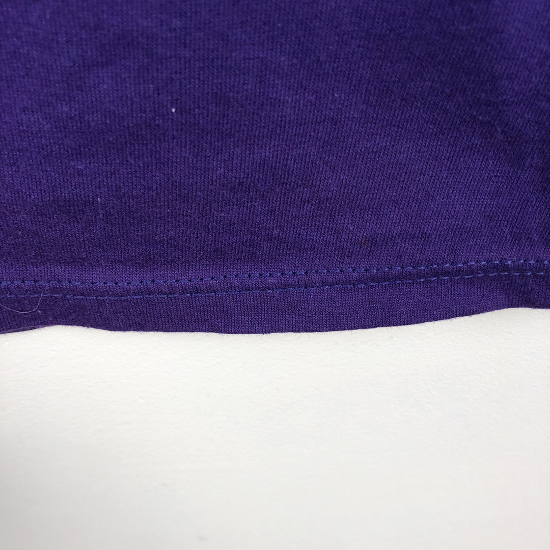 90'S Jerzees Printed T-shirt Made in USA Men's L Size Vintage cotton purple type Vintage Second Hand