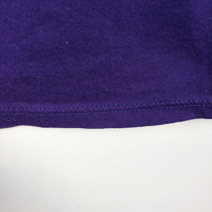 90'S Jerzees Printed T-shirt Made in USA Men's L Size Vintage cotton purple type Vintage Second Hand
