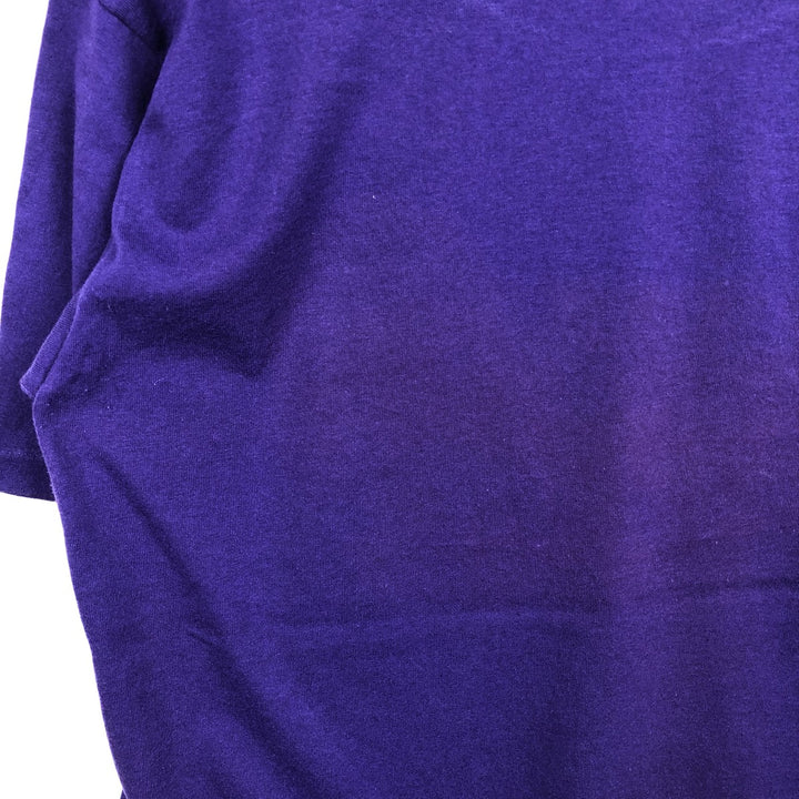 90'S Jerzees Printed T-shirt Made in USA Men's L Size Vintage cotton purple type Vintage Second Hand