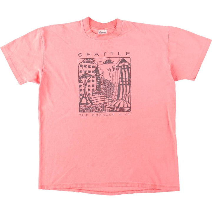 90'S Stedman Souvenir T-Shirt, Made in USA, Men's XL equivalent, Vintage cotton coral Vintage Second Hand