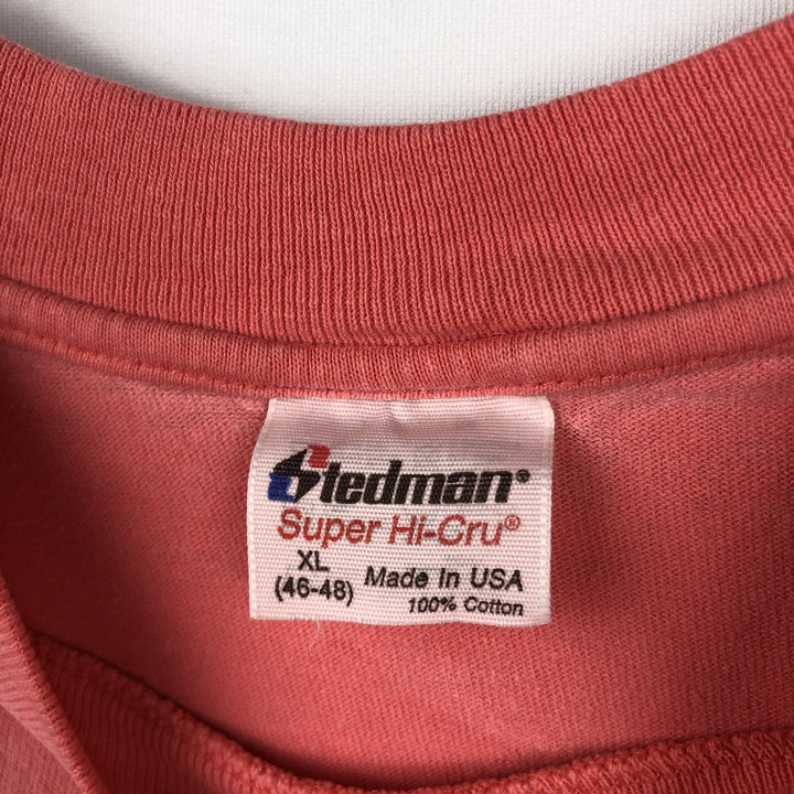 90'S Stedman Souvenir T-Shirt, Made in USA, Men's XL equivalent, Vintage cotton coral Vintage Second Hand