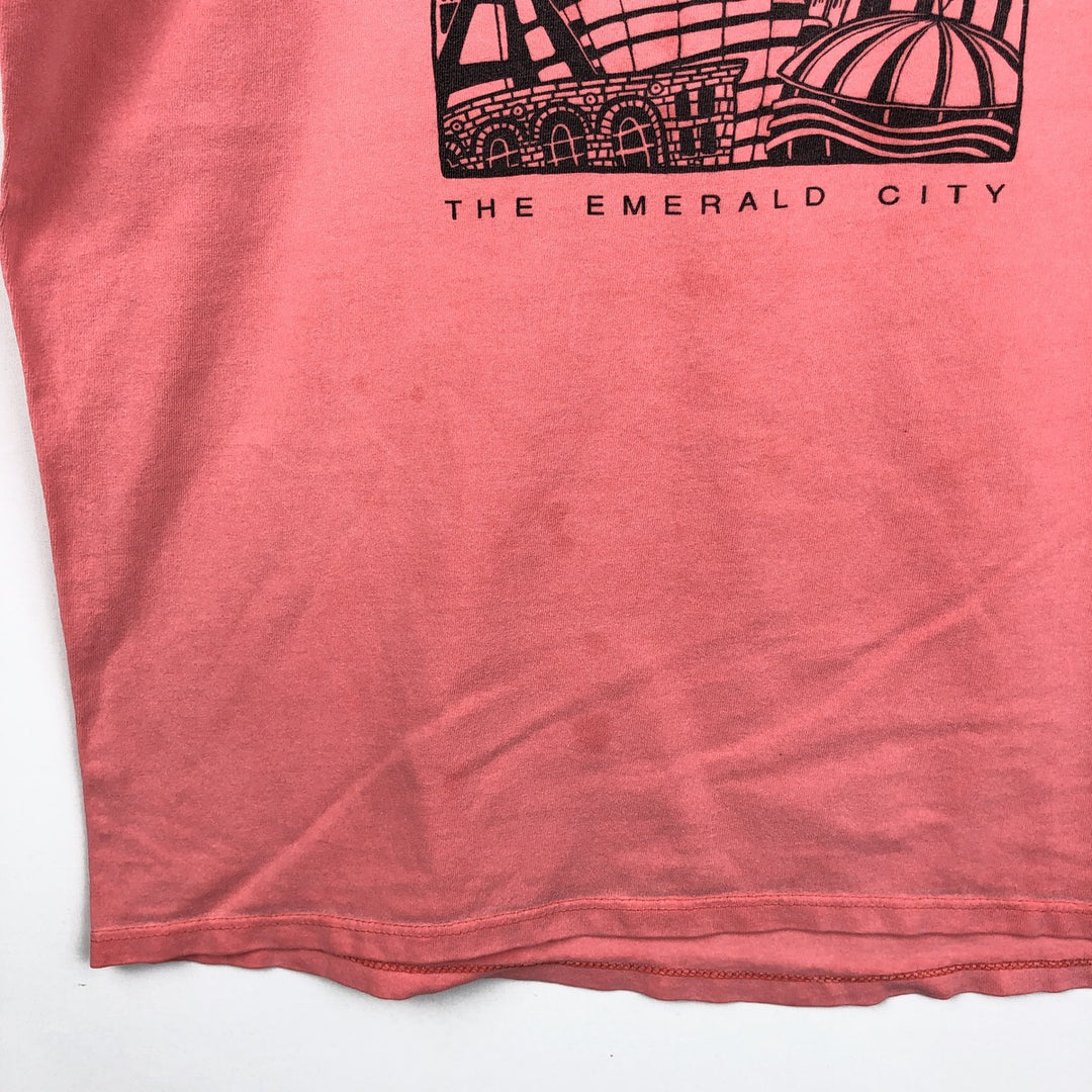 90'S Stedman Souvenir T-Shirt, Made in USA, Men's XL equivalent, Vintage cotton coral Vintage Second Hand