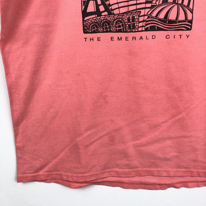 90'S Stedman Souvenir T-Shirt, Made in USA, Men's XL equivalent, Vintage cotton coral Vintage Second Hand