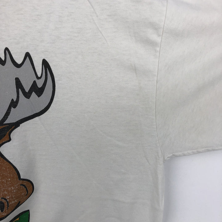 ~90'S Hanes Print T-Shirt, Made in USA, Men's Size L (Equivalent), Vintage cotton white type Vintage Second Hand