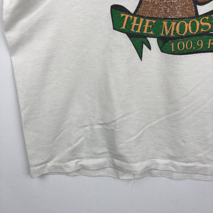 ~90'S Hanes Print T-Shirt, Made in USA, Men's Size L (Equivalent), Vintage cotton white type Vintage Second Hand