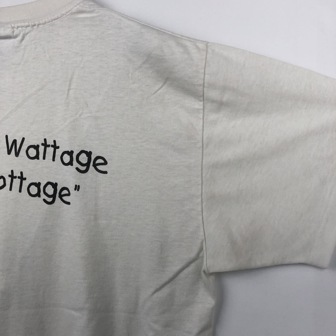 ~90'S Hanes Print T-Shirt, Made in USA, Men's Size L (Equivalent), Vintage cotton white type Vintage Second Hand
