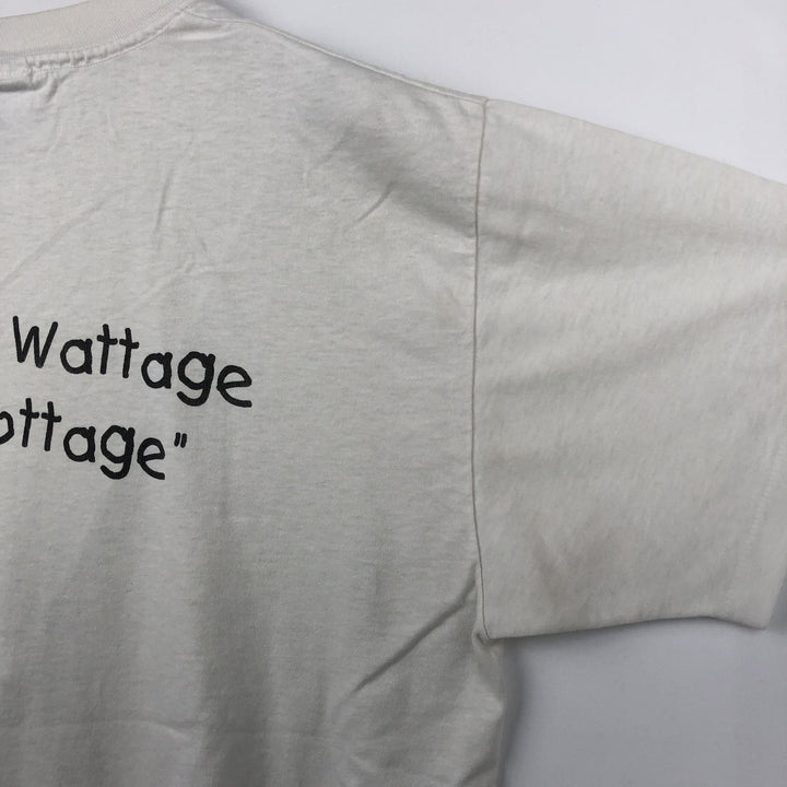 ~90'S Hanes Print T-Shirt, Made in USA, Men's Size L (Equivalent), Vintage cotton white type Vintage Second Hand
