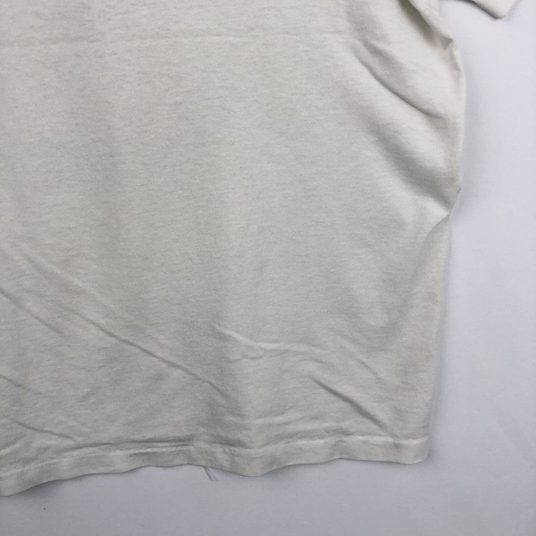 ~90'S Hanes Print T-Shirt, Made in USA, Men's Size L (Equivalent), Vintage cotton white type Vintage Second Hand