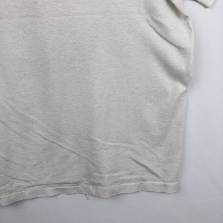~90'S Hanes Print T-Shirt, Made in USA, Men's Size L (Equivalent), Vintage cotton white type Vintage Second Hand