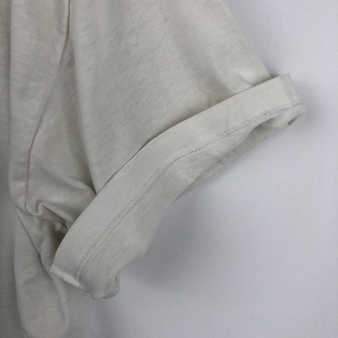 ~90'S Hanes Print T-Shirt, Made in USA, Men's Size L (Equivalent), Vintage cotton white type Vintage Second Hand