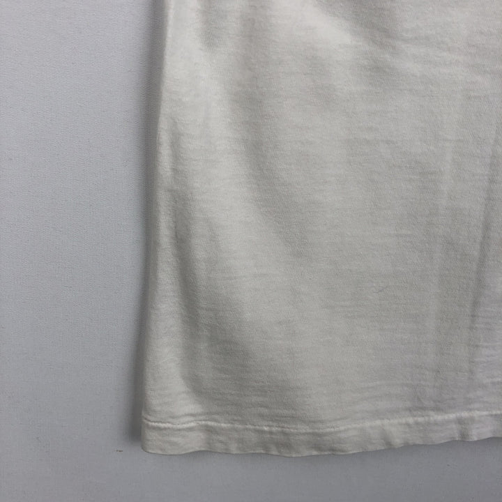 90'S ONEITA POWER PRO Print T-Shirt, Made in USA, Large Size cotton white type Vintage Second Hand