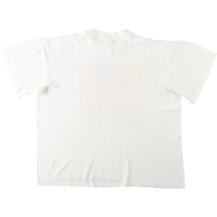 90'S PALMETTOS A STATE OF MIND Print T-Shirt, Made in USA, Men's Size L (Equivalent), Vintage cotton white type Vintage Second Hand